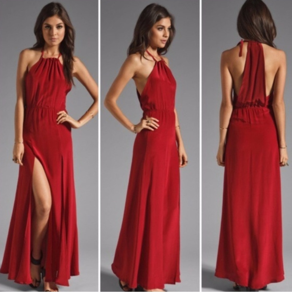 Stone cold fox onyx gown in oxblood